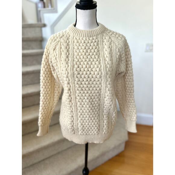 Vintage Cornel Donegal Wool Hand Loomed Crewneck Long Sleeve Sweater - Picture 1 of 5